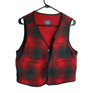 Vintage Woolrich Large Wool Button‎-Up Vest, Just In Time For The Holidays!